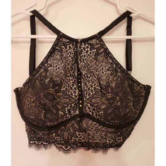 Victoria's Secret Other - High Neck Black Lace Bra
